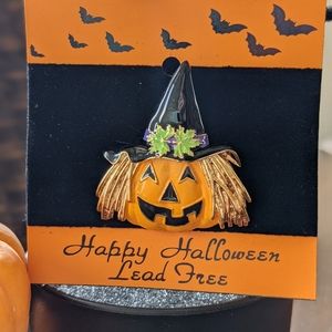 Witchy Pumpkin Halloween Pin